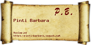 Pinti Barbara névjegykártya